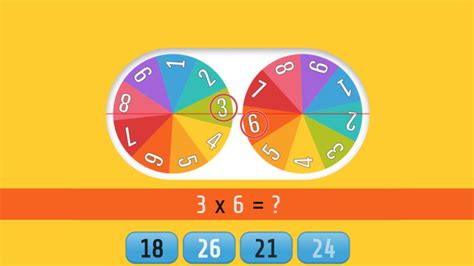 Multiplication Roulette Hypercasual Game .